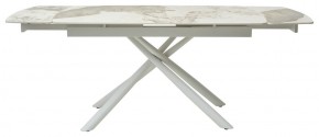 Стол RIVOLI 140 GLOSS LUXURY PANDORA SOLID CERAMIC / WHITE, ®DISAUR в Кургане - kurgan.ok-mebel.com | фото 3