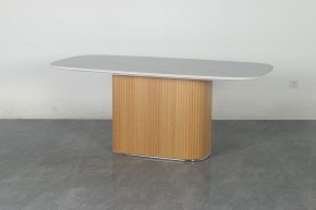 Стол TAMPA 180 цвет БЕЛЫЙ МРАМОР M326, керамика / Каркас OAK, ®DISAUR в Кургане - kurgan.ok-mebel.com | фото 10