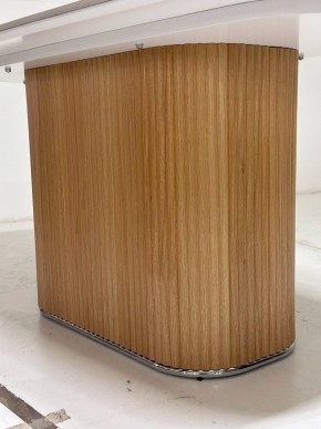Стол TAMPA 180 цвет БЕЛЫЙ МРАМОР M326, керамика / Каркас OAK, ®DISAUR в Кургане - kurgan.ok-mebel.com | фото 4
