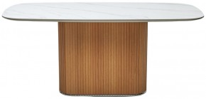 Стол TAMPA 180 цвет БЕЛЫЙ МРАМОР M326, керамика / Каркас OAK, ®DISAUR в Кургане - kurgan.ok-mebel.com | фото 9