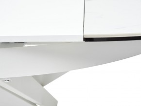Стол TRENTO 120 HIGH GLOSS STATUARIO Белый мрамор глянцевый, керамика/ белый каркас, ®DISAUR в Кургане - kurgan.ok-mebel.com | фото 9