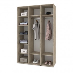 СТОУН С31 Шкаф 3-х створчатый (серый дуб/белый) в Кургане - kurgan.ok-mebel.com | фото 3