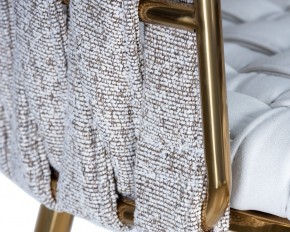 Стул барный DOBRIN EMMA GOLD, белый PU (T-01), белая ткань (F-49) в Кургане - kurgan.ok-mebel.com | фото 7