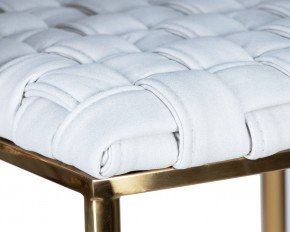 Стул барный DOBRIN EMMA GOLD, белый PU (T-01), белая ткань (F-49) в Кургане - kurgan.ok-mebel.com | фото 8