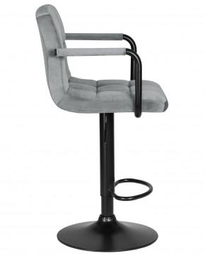 Стул барный DOBRIN KRUGER ARM BLACK, серый велюр (MJ9-75) в Кургане - kurgan.ok-mebel.com | фото 3