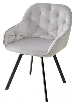 Стул GALE 360 град. поворот. BLUVEL-03 LIGHT GREY, велюр/ черный каркас, М-City в Кургане - kurgan.ok-mebel.com | фото