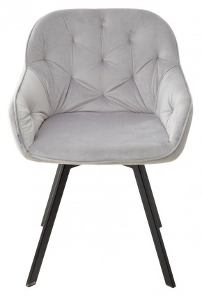 Стул GALE 360 град. поворот. BLUVEL-03 LIGHT GREY, велюр/ черный каркас, М-City в Кургане - kurgan.ok-mebel.com | фото 3