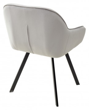 Стул GALE 360 град. поворот. BLUVEL-03 LIGHT GREY, велюр/ черный каркас, М-City в Кургане - kurgan.ok-mebel.com | фото 4