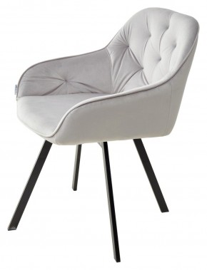 Стул GALE 360 град. поворот. BLUVEL-03 LIGHT GREY, велюр/ черный каркас, М-City в Кургане - kurgan.ok-mebel.com | фото 5