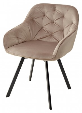 Стул GALE 360 град. поворот. BLUVEL-40 BEIGE, велюр/ черный каркас, М-City в Кургане - kurgan.ok-mebel.com | фото