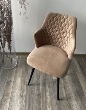 Стул HERMAN 360 град. БЕЖЕВЫЙ #5, велюр / черный каркас М-City в Кургане - kurgan.ok-mebel.com | фото 2