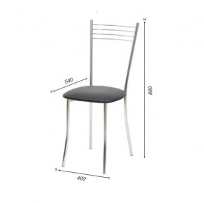 Стул Хлоя А1.01-01 (Стандарт) хром/кожзам (4 шт.) в Кургане - kurgan.ok-mebel.com | фото 3