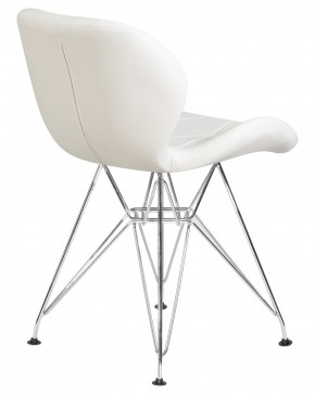 Стул обеденный DOBRIN BUTTERFLY CHROME, ножки хром, цвет белый в Кургане - kurgan.ok-mebel.com | фото 4