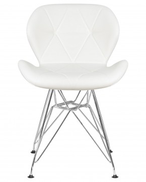 Стул обеденный DOBRIN BUTTERFLY CHROME, ножки хром, цвет белый в Кургане - kurgan.ok-mebel.com | фото 6