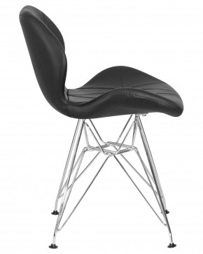 Стул обеденный DOBRIN BUTTERFLY CHROME, ножки хром, цвет чёрный в Кургане - kurgan.ok-mebel.com | фото 3