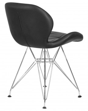 Стул обеденный DOBRIN BUTTERFLY CHROME, ножки хром, цвет чёрный в Кургане - kurgan.ok-mebel.com | фото 4