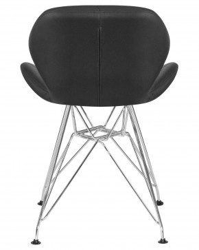 Стул обеденный DOBRIN BUTTERFLY CHROME, ножки хром, цвет чёрный в Кургане - kurgan.ok-mebel.com | фото 5