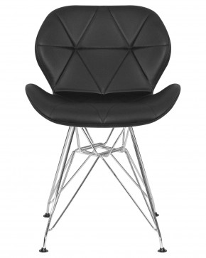 Стул обеденный DOBRIN BUTTERFLY CHROME, ножки хром, цвет чёрный в Кургане - kurgan.ok-mebel.com | фото 7