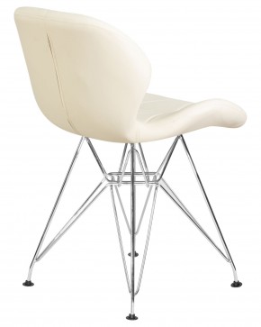 Стул обеденный DOBRIN BUTTERFLY CHROME, ножки хром, цвет кремовый в Кургане - kurgan.ok-mebel.com | фото 4