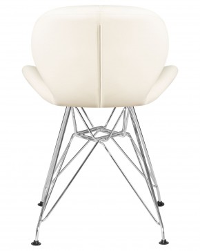 Стул обеденный DOBRIN BUTTERFLY CHROME, ножки хром, цвет кремовый в Кургане - kurgan.ok-mebel.com | фото 5