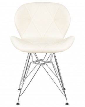 Стул обеденный DOBRIN BUTTERFLY CHROME, ножки хром, цвет кремовый в Кургане - kurgan.ok-mebel.com | фото 6