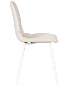 Стул обеденный DOBRIN CHILLY ROMBO, Бежевый Simple 44, основание белое в Кургане - kurgan.ok-mebel.com | фото 3