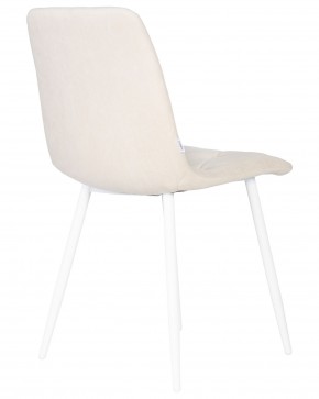 Стул обеденный DOBRIN CHILLY ROMBO, Бежевый Simple 44, основание белое в Кургане - kurgan.ok-mebel.com | фото 4