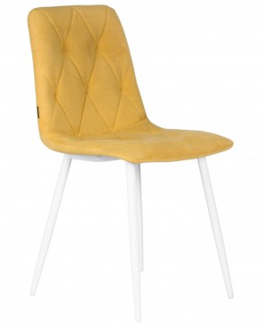 Стул обеденный DOBRIN CHILLY ROMBO, Горчичный Simple 15, основание белый в Кургане - kurgan.ok-mebel.com | фото 2