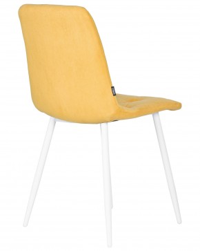 Стул обеденный DOBRIN CHILLY ROMBO, Горчичный Simple 15, основание белый в Кургане - kurgan.ok-mebel.com | фото 4