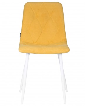 Стул обеденный DOBRIN CHILLY ROMBO, Горчичный Simple 15, основание белый в Кургане - kurgan.ok-mebel.com | фото 7