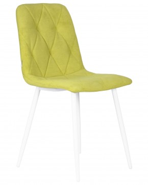 Стул обеденный DOBRIN CHILLY ROMBO, Лайм Simple 14, основание белый в Кургане - kurgan.ok-mebel.com | фото 2
