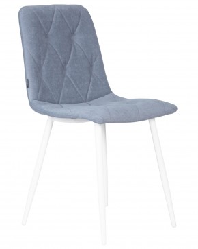 Стул обеденный DOBRIN CHILLY ROMBO, Серо-голубой Simple 26, основание белый в Кургане - kurgan.ok-mebel.com | фото 2