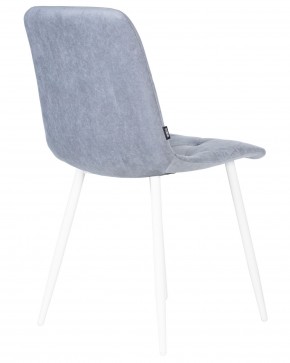 Стул обеденный DOBRIN CHILLY ROMBO, Серо-голубой Simple 26, основание белый в Кургане - kurgan.ok-mebel.com | фото 4