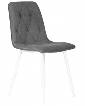 Стул обеденный DOBRIN CHILLY ROMBO, Серый Simple 33, основание белый в Кургане - kurgan.ok-mebel.com | фото 2