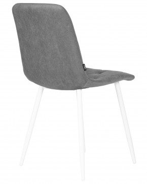 Стул обеденный DOBRIN CHILLY ROMBO, Серый Simple 33, основание белый в Кургане - kurgan.ok-mebel.com | фото 4
