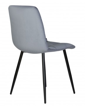 Стул обеденный DOBRIN CHILLY, Серо-голубой Holland 14, основание черное в Кургане - kurgan.ok-mebel.com | фото 4