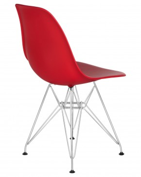 Стул обеденный DOBRIN DSR, ножки хром, цвет красный (R-02) в Кургане - kurgan.ok-mebel.com | фото 4