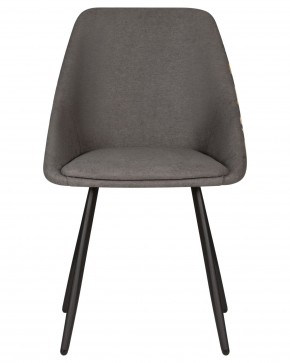 Стул обеденный DOBRIN MARKUS, ЭМАЛЬ ЧЕРНЫЙ МУАР ткань Candy Graphite+Escada Ochre в Кургане - kurgan.ok-mebel.com | фото 6