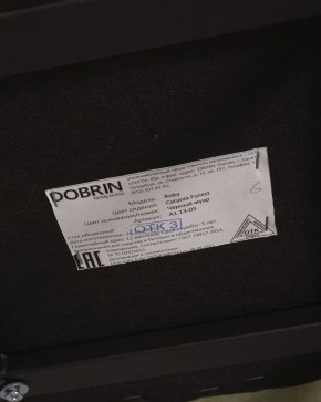 Стул обеденный DOBRIN ROBY, ЭМАЛЬ ЧЕРНЫЙ МУАР велюр Catania Forest в Кургане - kurgan.ok-mebel.com | фото 12