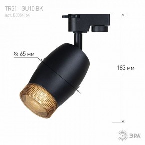 Светильник на штанге Эра  TR51 - GU10 BK в Кургане - kurgan.ok-mebel.com | фото 4