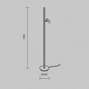 Торшер Maytoni Thin MOD395FL-L28BS3K в Кургане - kurgan.ok-mebel.com | фото 4