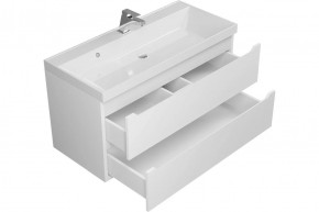 Тумба под раковину Uperwood Tanos 100 см, подвесная, белая матовая в Кургане - kurgan.ok-mebel.com | фото 2