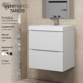 Тумба под раковину Uperwood Tanos 100 см, подвесная, белая матовая в Кургане - kurgan.ok-mebel.com | фото 4