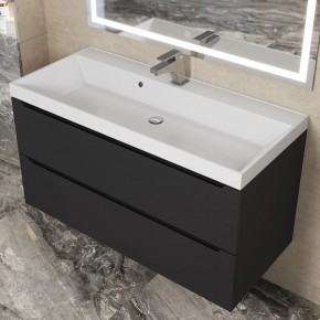 Тумба под раковину Uperwood Tanos 100 см, подвесная, черная матовая в Кургане - kurgan.ok-mebel.com | фото