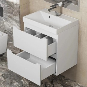 Тумба под раковину Uperwood Tanos 50 см, подвесная, белая матовая в Кургане - kurgan.ok-mebel.com | фото 3
