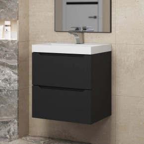 Тумба под раковину Uperwood Tanos 50 см, подвесная, черная матовая в Кургане - kurgan.ok-mebel.com | фото