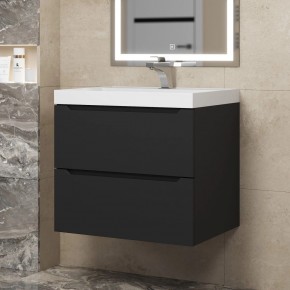 Тумба под раковину Uperwood Tanos 60 см, подвесная, черная матовая в Кургане - kurgan.ok-mebel.com | фото