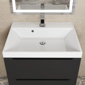 Тумба под раковину Uperwood Tanos 60 см, подвесная, черная матовая в Кургане - kurgan.ok-mebel.com | фото 11
