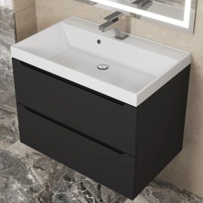 Тумба под раковину Uperwood Tanos 70 см, подвесная, черная матовая в Кургане - kurgan.ok-mebel.com | фото
