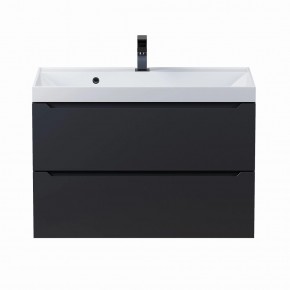 Тумба под раковину Uperwood Tanos 80 см, подвесная, черная матовая в Кургане - kurgan.ok-mebel.com | фото 8